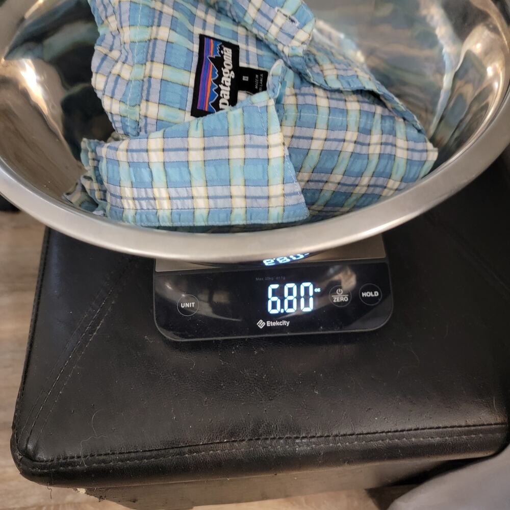 Patagonia Seersucker Plaid Short Sleeve Button Front Lightweight Outdoor Shirt - Picture 9 of 9